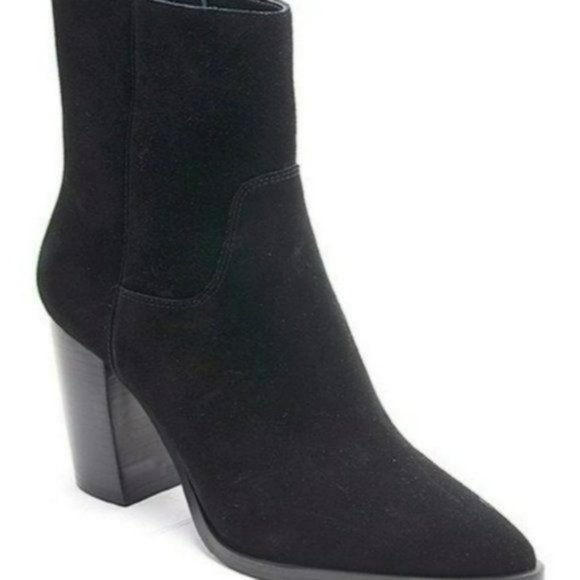 Marc Fisher LTD Giana Black Suede Booties - Picture 5 of 8